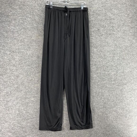 5/$45 Perry Ellis Portfolio Pajama Pants Men L Large Black High Rise  Sleep - Picture 1 of 9